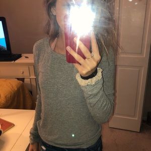 Grey Soft Brandy Melville Long Sleeve